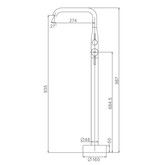 Смеситель для ванны Raglo R20.33 напольный золото сатин