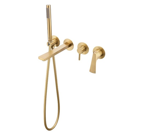 Смеситель для ванны Raglo R07.32 встраиваемый золото сатин