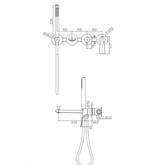 Смеситель для ванны Raglo R07.32 встраиваемый медь матовая