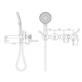 Смеситель для ванны Raglo R20.32 встраиваемый графит