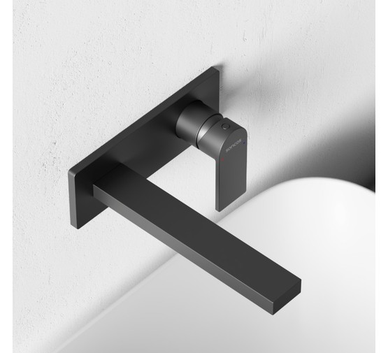 Смеситель для раковины Sancos Studio встраиваемый черный матовый