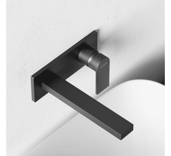 Смеситель для раковины Sancos Studio встраиваемый вороненая сталь