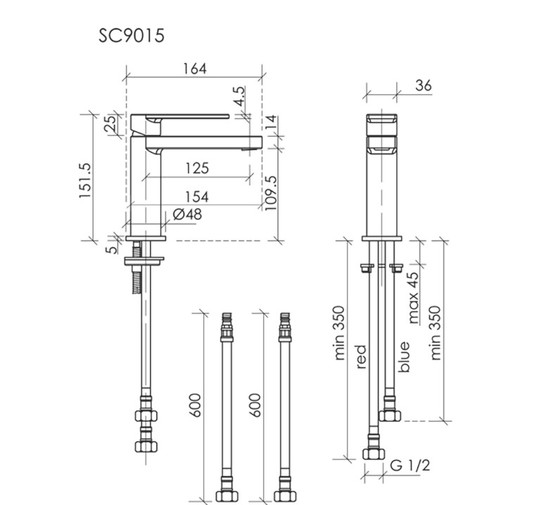 Смеситель для раковины Sancos Studio золото брашированное