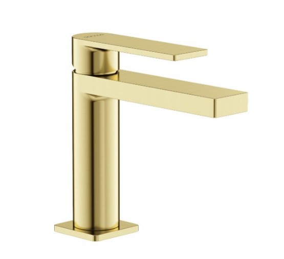 Смеситель для раковины Sancos Studio золото брашированное