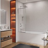 Шторка для ванны Cezares SLIDER-FIX 900x1500 хром, прозр.стекло 