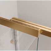 Шторка для ванны Cezares SLIDER-FIX 900x1500 золото брашированное, прозр.стекло 