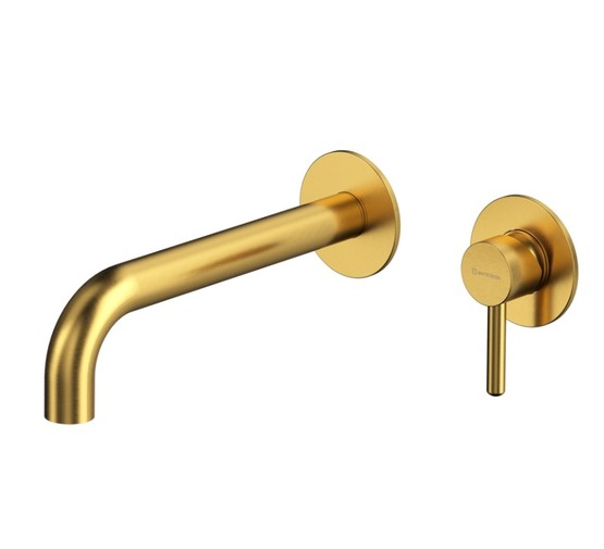 Смеситель для раковины Whitecross Y1215GLB встраиваемый золото брашированное