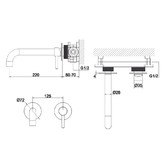 Смеситель для раковины Whitecross Y1215GLB встраиваемый золото брашированное