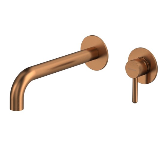 Смеситель для раковины Whitecross Y1215CPB встраиваемый медь брашированная