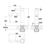 Смеситель для раковины Whitecross Y1211NIB никель брашированный