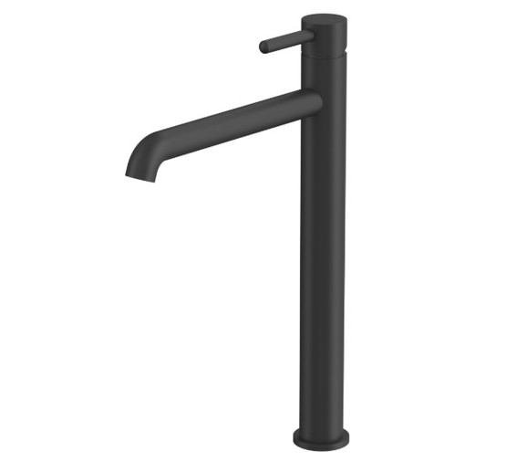 Смеситель для раковины Whitecross Y1213BL высокий черный матовый