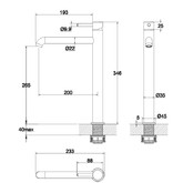 Смеситель для раковины Whitecross Y1213GLB высокий золото брашированное