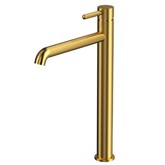 Смеситель для раковины Whitecross Y1213GLB высокий золото брашированное