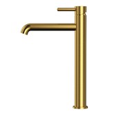 Смеситель для раковины Whitecross Y1212GLB высокий золото брашированное