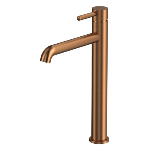 Смеситель для раковины Whitecross Y1212CPB высокий медь брашированное