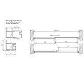 Душевая дверь Vegas Glass ZP Novo 1050 золото брашированное прозр.стекло