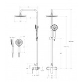 Душевая система Cezares Stylus со смесителем хром