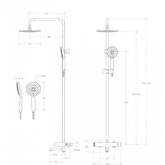 Душевая система Cezares Stylus со смесителем хром