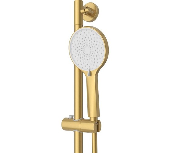 Душевая система Cezares Stylus со смесителем золото брашированное