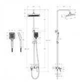 Душевая система Cezares Liner со смесителем хром