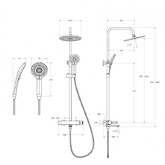 Душевая система Cezares Lux со смесителем хром