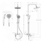 Душевая система Cezares Comfort со смесителем хром