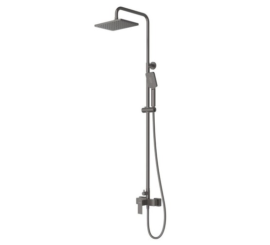 Душевая система Cezares Slider со смесителем оружейная сталь
