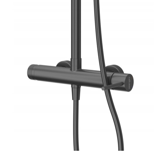 Душевая система Cezares Relax со смесителем черный матовый