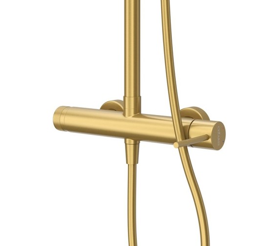 Душевая система Cezares Relax со смесителем золото брашированное