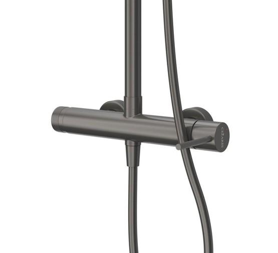 Душевая система Cezares Relax со смесителем оружейная сталь