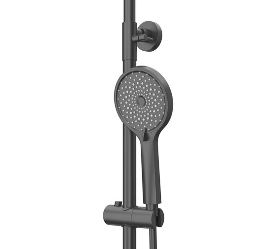 Душевая система Cezares Relax со смесителем черный матовый