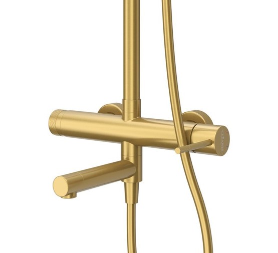Душевая система Cezares Relax со смесителем золото брашированное