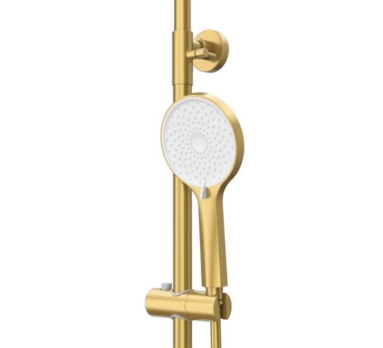 Душевая система Cezares Relax со смесителем золото брашированное