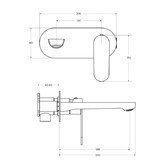 Смеситель для раковины Cezares STYLUS встраиваемый черный матовый