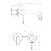 Смеситель для раковины Cezares Relax встраиваемый сатин