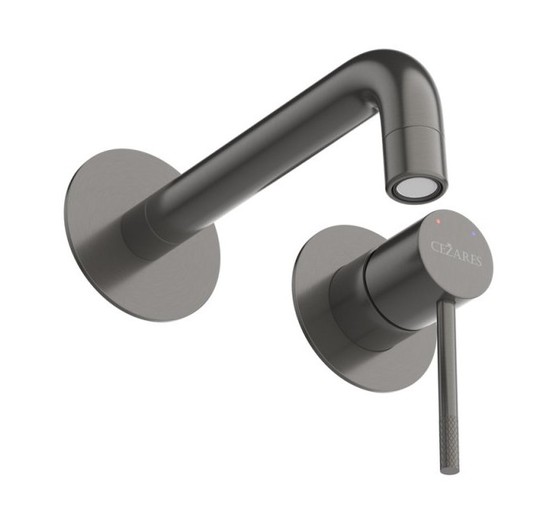 Смеситель для раковины Cezares Relax встраиваемый черный матовый