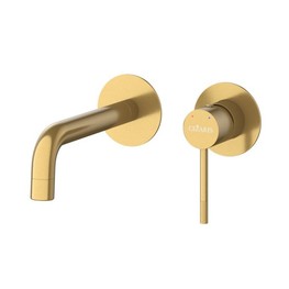 Смеситель для раковины Cezares Relax встраиваемый золото брашированное