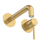 Смеситель для раковины Cezares Relax встраиваемый золото брашированное