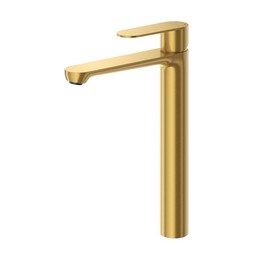 Смеситель для раковины Cezares STYLUS высокий золото брашированное