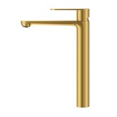 Смеситель для раковины Cezares STYLUS высокий золото брашированное