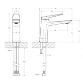 Смеситель для раковины Cezares Liner оружейная сталь