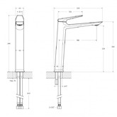 Смеситель для раковины Cezares Liner высокий хром