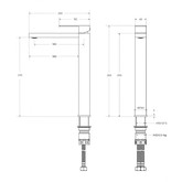 Смеситель для раковины Cezares Slider высокий хром