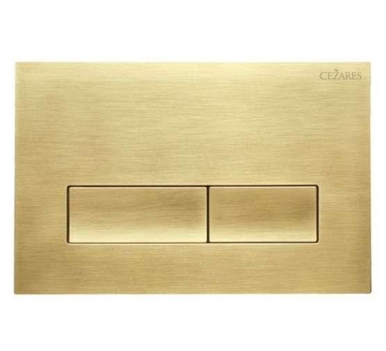 Клавиша смыва Cezares Slider золото брашированное