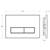 Клавиша смыва Cezares Slider золото брашированное