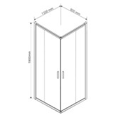 Душевой угол Vincea Garda 1200x900 золото брашированное прозр.стекло 