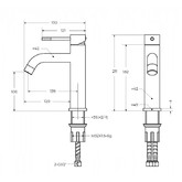 Смеситель для раковины Cezares Relax LS-1 сатин