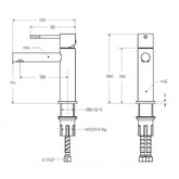 Смеситель для раковины Cezares Relax LS-2 сатин
