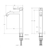 Смеситель для раковины Cezares Relax LC-1 высокий черный матовый
