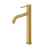 Смеситель для раковины Cezares Relax LC-1 высокий золото брашированное